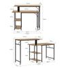 SoBuy FWT93-F Bureau Informatique Bureau Rotatif 360°, Bureau d'angle, Bureau Assis Debout