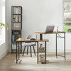 SoBuy FWT93-F Bureau Informatique Bureau Rotatif 360°, Bureau d'angle, Bureau Assis Debout
