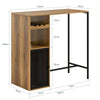 SoBuy FWT97-PF Table de Bar, Table Haute, Table à Manger, Table de Cuisine avec Supports pour Verres et Bouteilles