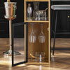 SoBuy FWT97-PF Table de Bar, Table Haute, Table à Manger, Table de Cuisine avec Supports pour Verres et Bouteilles