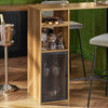 SoBuy FWT97-PF Table de Bar, Table Haute, Table à Manger, Table de Cuisine avec Supports pour Verres et Bouteilles