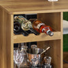 SoBuy FWT97-PF Table de Bar, Table Haute, Table à Manger, Table de Cuisine avec Supports pour Verres et Bouteilles