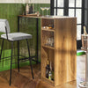 SoBuy FWT97-PF Table de Bar, Table Haute, Table à Manger, Table de Cuisine avec Supports pour Verres et Bouteilles