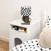 SoBuy HAT01-W Table d’Appoint, Bout de Canapé, Table de Chevet, Maison de Toilette pour Chat avec 1 Compartiment Ouvert et 1 Porte