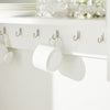 SoBuy KCR09-W Porte-Assiettes Murale Meuble de Rangement d'Assiettes Mural Etagère à Epices Etagere Murale pour Rangement Cuisine - avec 1 étagère supplémentaire et 7 Crochets, 64x24x71 cm