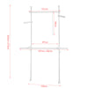SoBuy KLS02-W Dulap telescopic cu 2 bare pentru haine