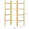 SoBuy KLS06-N Porte-serviettes sur Pied Portemanteau Pliant Paravent Séparateur Pièce Cloison 3 panneaux en pin massif