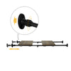 SoBuy KLS10-SCH Étagère Murale Flottante Organisateur Séparateurs d'étagères Étagère de Tension réglable Extensible de 75-127 cm, Noir