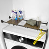 SoBuy KLS10-SCH Étagère Murale Flottante Organisateur Séparateurs d'étagères Étagère de Tension réglable Extensible de 75-127 cm, Noir