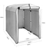 SoBuy KLS11 Acoperiș Grădină, Cabană de Grădină Exterior Impermeabilă, Adăpost Motocicletă, Garaj pentru Biciclete și Unelte, Adăpost Biciclete, Depozitare și Stocare, Argintiu, 120x176x163 cm
