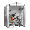 SoBuy KLS11 Acoperiș Grădină, Cabană de Grădină Exterior Impermeabilă, Adăpost Motocicletă, Garaj pentru Biciclete și Unelte, Adăpost Biciclete, Depozitare și Stocare, Argintiu, 120x176x163 cm