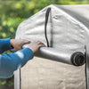SoBuy Cortina pentru biciclete impermeabile Protecția UV UV Cortina de garaj pentru bicicletă perdea de grădină multifuncțională în culoare argintiu, 120x176x163 cm, KLS11