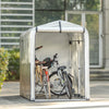 SoBuy KLS11 Acoperiș Grădină, Cabană de Grădină Exterior Impermeabilă, Adăpost Motocicletă, Garaj pentru Biciclete și Unelte, Adăpost Biciclete, Depozitare și Stocare, Argintiu, 120x176x163 cm