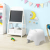 SoBuy KMB14-W Scaun Taburet pentru Copii Design Pouf pentru Copii Scaun șezlong pentru Copii