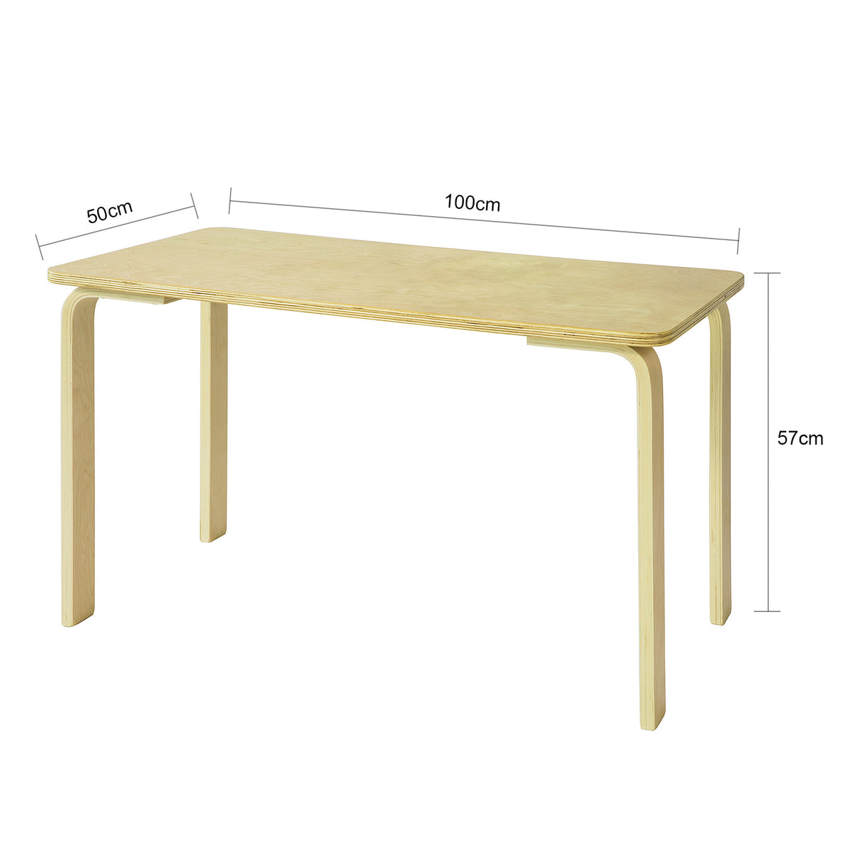 SoBuy KMB23-N Table de Jeu Sable pour Chambre d'enfant Table pour Les activités d’Enfants mobilier pour Enfant Conception Simple en Bois Naturel