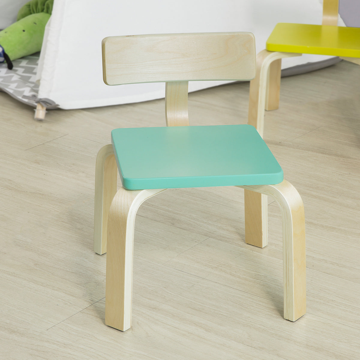 SoBuy KMB29-HB Scaun pentru copii din lemn de mesteacăn Scaun confortabil pentru copii