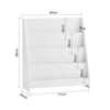SoBuy KMB32-W Bibliotecă pentru Copii, Organizator Jucării Copii, Bibliotecă Cărți cu 4 Niveluri, Raft Cărți, Mobilier de Depozitare pentru Camera Copiilor, Birou, Living, Alb, 80x30x88 cm