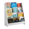 SoBuy KMB32-W Bibliotecă pentru Copii, Organizator Jucării Copii, Bibliotecă Cărți cu 4 Niveluri, Raft Cărți, Mobilier de Depozitare pentru Camera Copiilor, Birou, Living, Alb, 80x30x88 cm