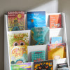 SoBuy KMB32-W Bibliotecă pentru Copii, Organizator Jucării Copii, Bibliotecă Cărți cu 4 Niveluri, Raft Cărți, Mobilier de Depozitare pentru Camera Copiilor, Birou, Living, Alb, 80x30x88 cm