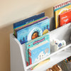 SoBuy KMB34-W Bibliotecă Raft pentru Cărți Raft de Depozitare Jucării pentru Copii Suport pentru Reviste cu Compartimente de Depozitare și 3 Coșuri 63x28x80 cm