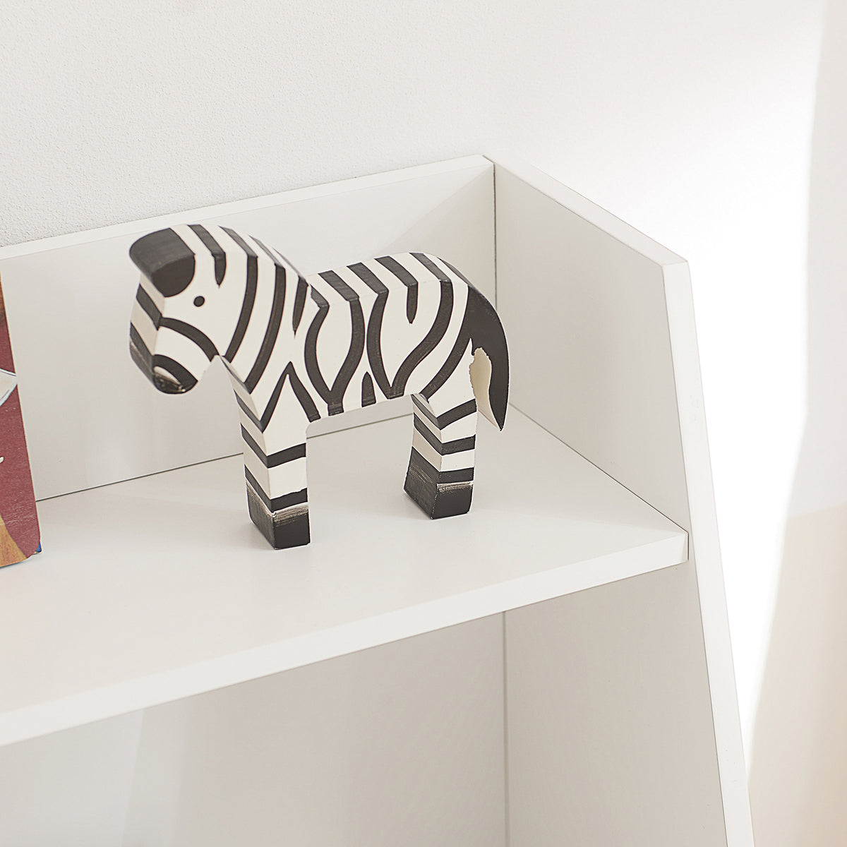 SoBuy KMB47-W Bibliothèque Étagère à Livres Étagère de Rangement pour Livres et Jouets Enfant, Porte-revues avec 3 étagères, 60x25x80 cm