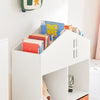 SoBuy KMB49-W Dulap de depozitare pentru cărți și jucării pentru copii, Mini bibliotecă în formă de căsuță