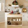 SoBuy KNL04-MI îlot Central, Placard, Buffet, Armoire de Cuisine avec 1 Plan de Travail