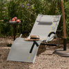 SoBuy OGS38-HG Chaise Longue Transat de Jardin Bascule avec Appui-tête
