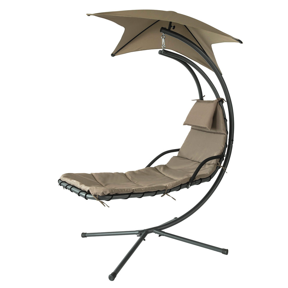 SoBuy OGS39-BR Bain de Soleil Hamac Transat Suspendu Lit Suspend Balancelle de Jardin