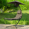 SoBuy OGS39-BR Bain de Soleil Hamac Transat Suspendu Lit Suspend Balancelle de Jardin