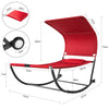 SoBuy Cot de grădină cu roți Rocking Atoptomă de punte Scaun Single Pat Max Max. 200 Kg L97*P207 CM RED OGS44-R