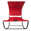 SoBuy Cot de grădină cu roți Rocking Atoptomă de punte Scaun Single Pat Max Max. 200 Kg L97*P207 CM RED OGS44-R