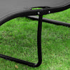SoBuy Garden Charden Charchair Paturi pliante Tetiere detașabile 173x54x69cm Capacitate Neagră 150 kg OGS45-SH