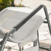 SoBuy OGS47-HG Fotoliu balansoar pentru adulți, Șezlong, Balansoar ergonomic de relaxare cu buzunar lateral