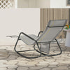 SoBuy OGS47-HG Fotoliu balansoar pentru adulți, Șezlong, Balansoar ergonomic de relaxare cu buzunar lateral