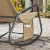 SoBuy OGS47-KA Fauteuil à Bascule Adulte, Chaise Longue, Transat Relaxation Ergonomique avec Pochette Latérale