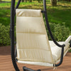 SoBuy OGS54-MI Fauteuil Suspendu de Jardin et Patio Balancelle Hamac avec Support sur Pied Coussin