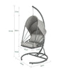 SoBuy OGS57-HG Fauteuil Suspendu Extérieur Siège Suspendu Chaise Suspendue avec Structure en Fer et Coussin d'assise Moelleux