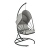 SoBuy OGS57-HG Fauteuil Suspendu Extérieur Siège Suspendu Chaise Suspendue avec Structure en Fer et Coussin d'assise Moelleux