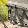 SoBuy OGS57-HG Fauteuil Suspendu Extérieur Siège Suspendu Chaise Suspendue avec Structure en Fer et Coussin d'assise Moelleux