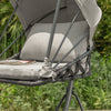 SoBuy OGS57-HG Fauteuil Suspendu Extérieur Siège Suspendu Chaise Suspendue avec Structure en Fer et Coussin d'assise Moelleux