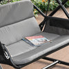 SoBuy OGS58-HG Luxe Balancelle Design, Balancelle de Jardin 2 Places Confortable, Balançoire Extérieur