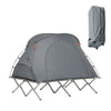 SoBuy Cortină de camping, pliant pătuț de camping din aluminiu, călătorie de camping cu acoperiș, pungă de dormit, încărcare maximă 300 kg OGS60-L-HG