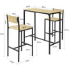 SoBuy OGT03-L-N Set Masă și 2 Scaune de Bar în Stil Industrial Set Masă de Bar + Scaune de Bar