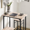 SoBuy OGT10-N Set de 1 Table + 2 Tabourets avec repose-pieds Table haute cuisine