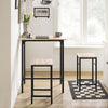 SoBuy OGT10-N Set de 1 Table + 2 Tabourets avec repose-pieds Table haute cuisine