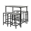 SoBuy OGT11-HG Set de masă de bar pentru sufragerie cu 4 scaune de bar
