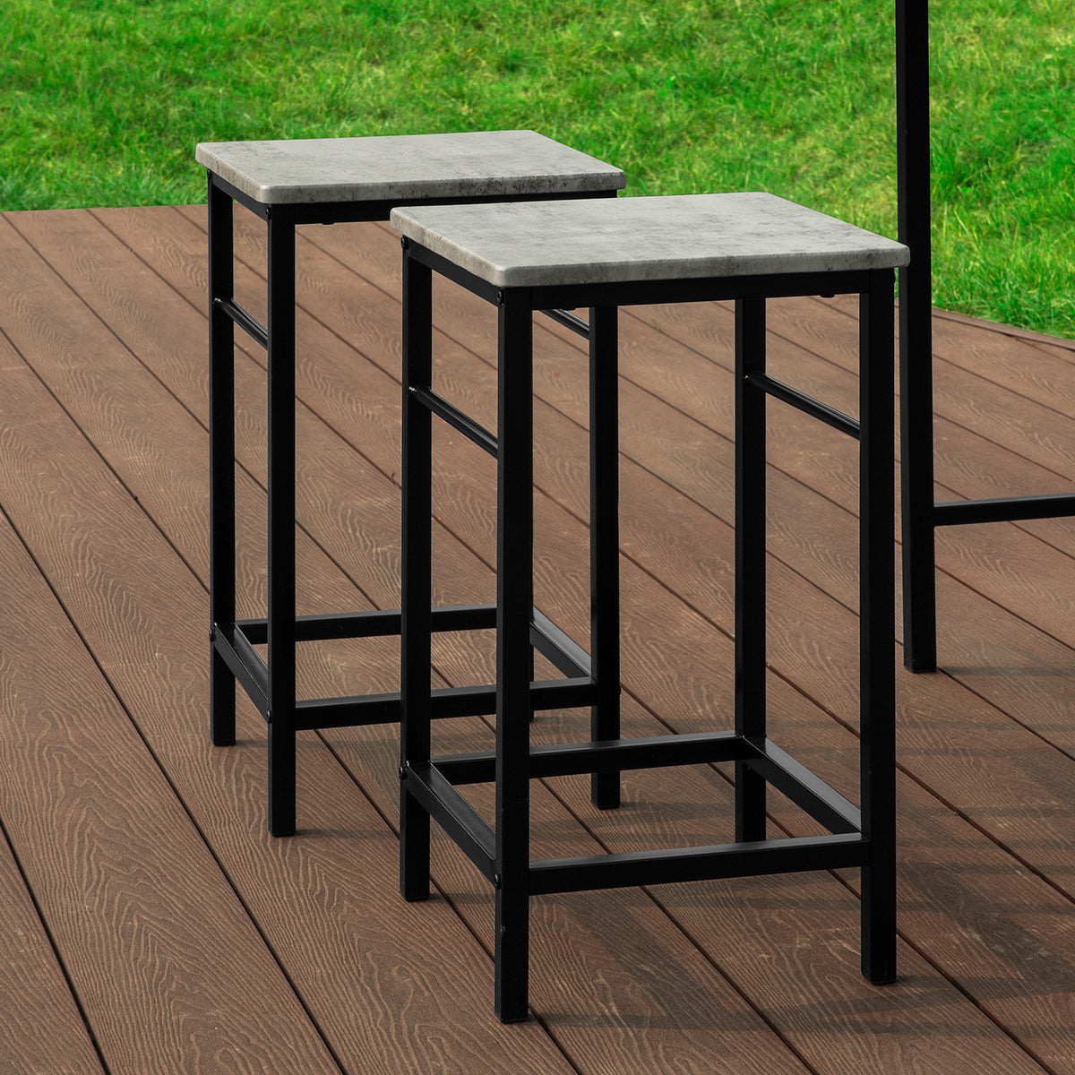 SoBuy OGT11-HG Set de masă de bar pentru sufragerie cu 4 scaune de bar