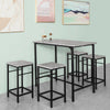 SoBuy OGT11-HG Set de masă de bar pentru sufragerie cu 4 scaune de bar