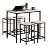 SoBuy OGT11-N Set 1 Masă + 4 Scaune de Bar Set Masă de Bar Bistro